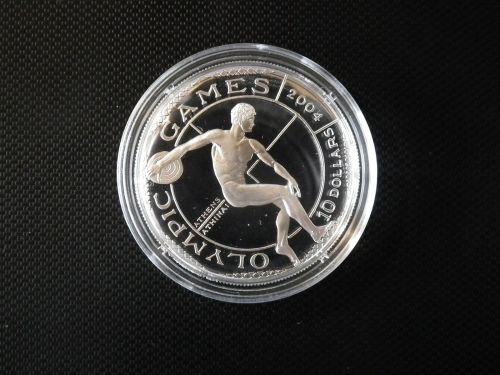 Cook Island 10 Dollars 2001 Antiker Diskuswerfer Silber PP