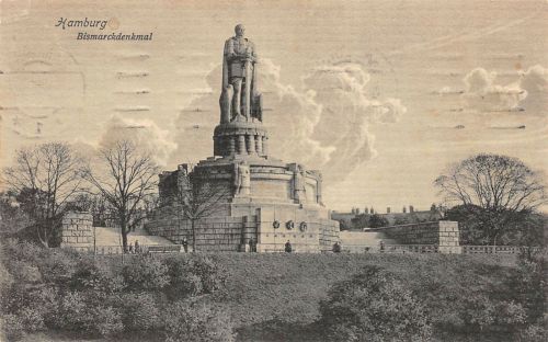 Hamburg Bismarckdenkmal Postkarte AK 1914