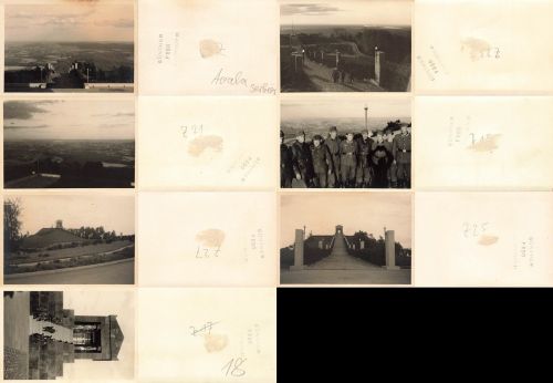 7x Fotos deutsche Soldaten am Grab unbekannten Soldat Avala bei Belgrad Serbien