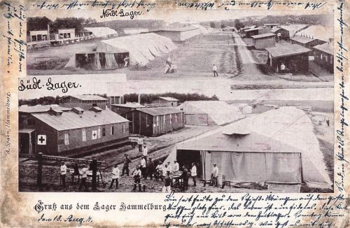 Gruß aus dem Lager Hammelburg Bayern Patriotika Postkarte AK 1901