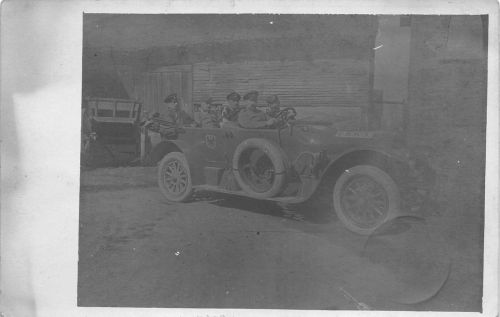 1.WK Auto Oldtimer PKW Cabriolet Mercedes in Frankreich Foto Feldpost 1914