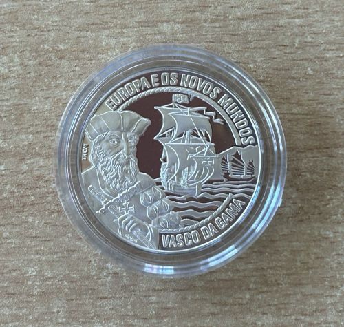 Portugal 25 ECU 1995 Vasco da Gama PP Silber , Zertifikat