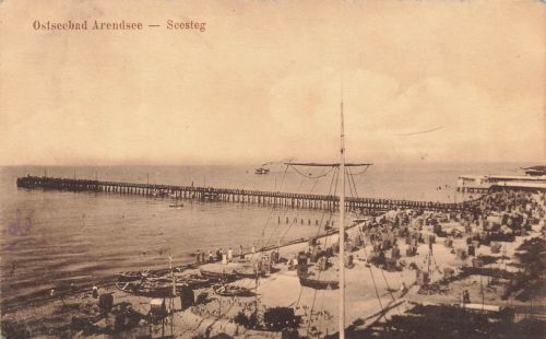 AK Arendsee Seesteg Strand Mecklenburg-Vorpommern 1917 gelaufen Postkarte