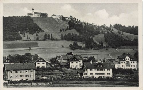 AK Hohenpeißenberg Häuser Kirche Bayern 1942 gelaufen Postkarte