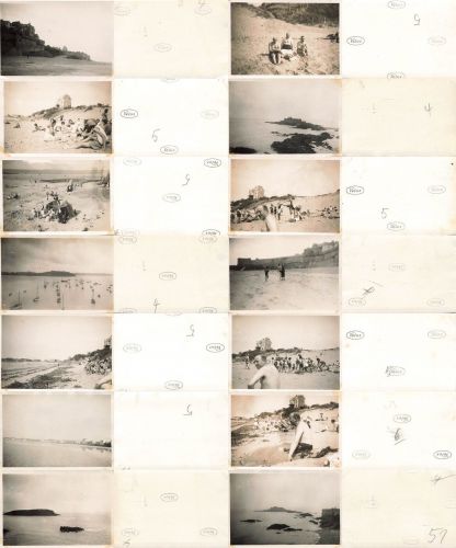 14 x Fotos deutsche Soldaten baden am Golf von Saint - Malo Frankreich