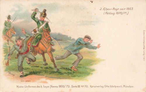 2. Chevaulegers-Regiment Kavallerie Soldaten des bayerischen Heeres Postkarte AK