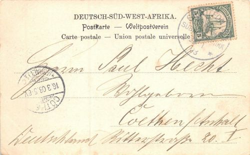 DSWA Deutsch-Südwest-Afrika AK photogranhische Anstalt gel.GROOTFONTEIN 1903
