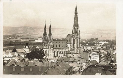 Totalansicht mit Dom Olmütz Tschechien Postkarte AK 1940