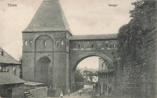 Thorn (Toruń) Dansger Tor Turm Ansicht Postkarte AK