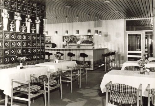Dachcafé Erholungsheim Herbert Warnke Klinik Mecklenburg-Vorpommern Postkarte AK