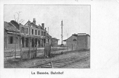 La Bassee zerstörte Bahnhof Frankreich Westftont 1.WK