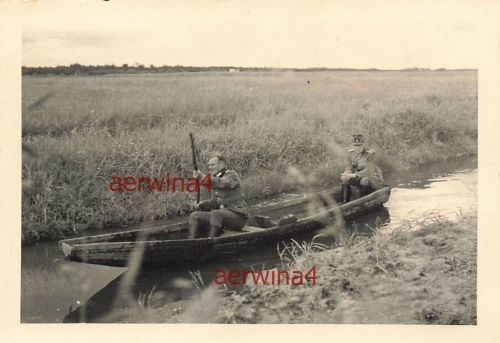 Soldaten RAD Bootsfahrt bei Bromberg Westpreussen Polen