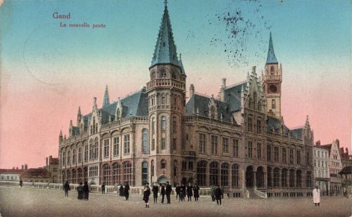 Gand (Gent) La nouvelle poste Feldpostkarte AK