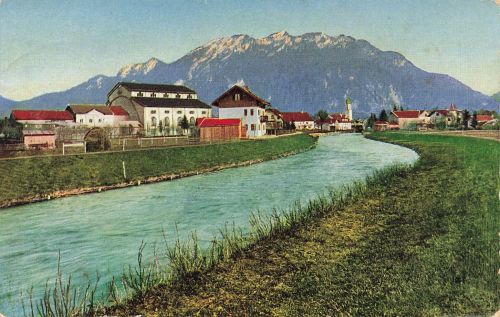 AK Oberammergau Theater Laber Bayern 1944 gelaufen Postkarte