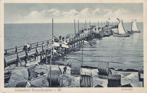 AK Brunshaupten Seebrücke Mecklenburg-Vorpommern ungelaufen Postkarte