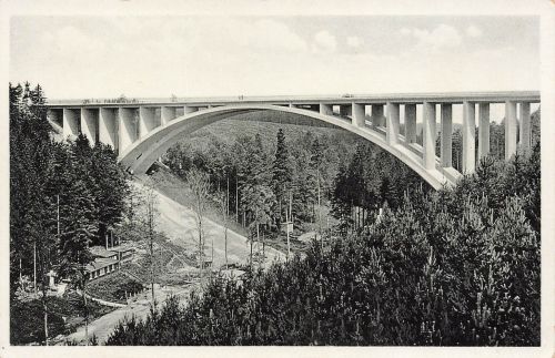 AK Hermsdorf Reichsautobahnbrücke Teufelstalbrücke Thüringen Postkarte