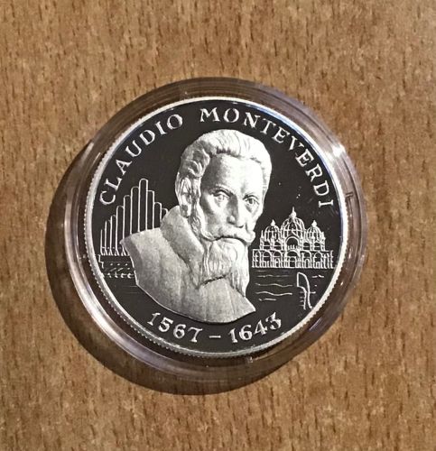 Andorra 10 Diners 1998 Claudio Monteverdi PP Silber Ecu mit Zertifikat