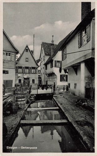 AK Ebingen Gerbergasse Baden-Württemberg ungelaufen Postkarte