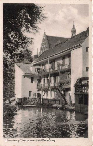 Partie von Alt-Bromberg in Bromberg Bydgoszcz Westpreussen Postkarte AK 1941