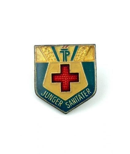 DDR Abzeichen JP im Deutschen Roten Kreuz Junger Sanitäter Silber