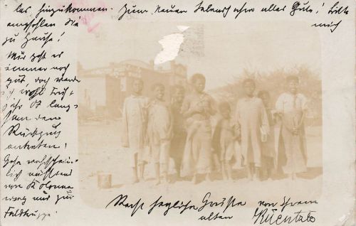 DSWA Deutsch-Südwest-Afrika Foto-AK einheimische Kinder gel. WINDHUK 1906