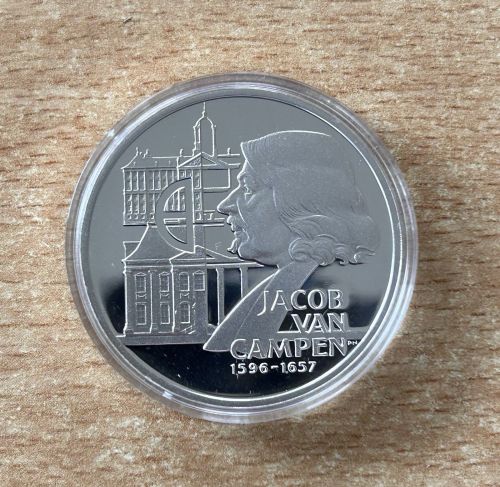 25 ECU 1996 Jacob van Campen Niederlande PP Silber mit Zertifikat