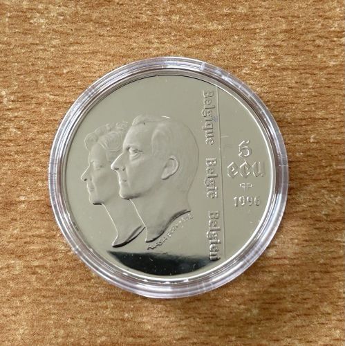 5 ECU 1996 Belgien 50 Jahre UNICEF PP Silber mit Zertifikat