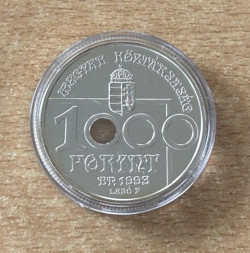 1000 Forint 1993 Ungarn Tor Fußball PP Silbermünze Mit Zertifikat