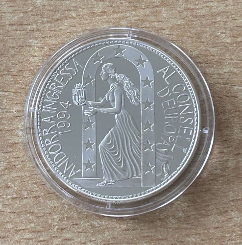 10 Diners 1995 Andorra Europarat PP Silber mit Zertifikat