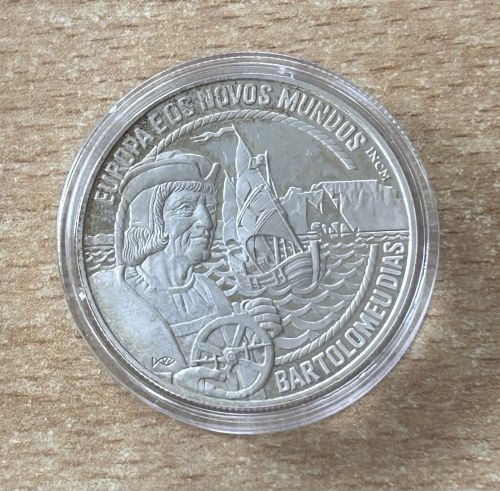 25 ECU 1993 Portugal Bartolomeo Dias PP Silber mit Zertifikat