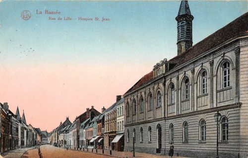 La Bassee Rue de Lille Hospice St. Jean Feldpostkarte AK 1916