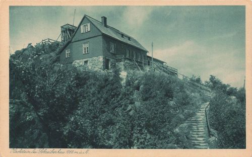 AK Schreiberhau Hochstein Riesengebirge Schlesien 1935 gelaufen Postkarte
