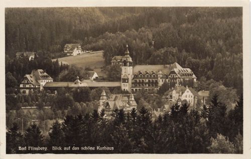 AK Bad Flinsberg Świeradów-Zdrój Kurhaus Schlesien 1933 gelaufen Postkarte