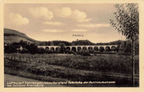 AK Steinbergen Luftkurort Talbrücke Niedersachsen ungelaufen Postkarte