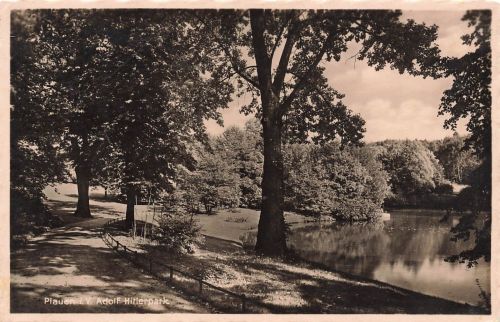 AK Plauen Adolf Hitler Park Sachsen Vogtland 1936 gelaufen Postkarte