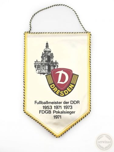DDR Wimpel SG Dynamo Dresden Oberliga Fußballmeister 1973 FDGB Pokalmeister 1971