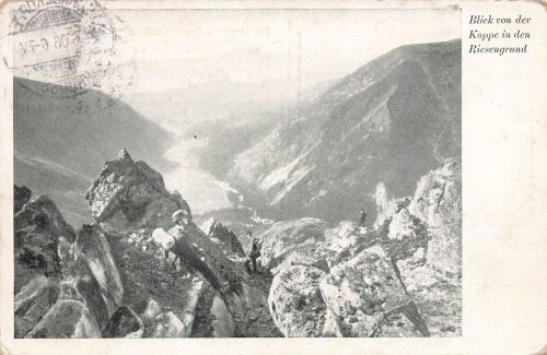 AK Riesengebirge Blick von Koppe in Riesengrund Schlesien 1906 Postkarte