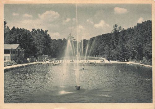 AK Crimmitschau Freibad Sahnpark Sachsen 1941 gelaufen Postkarte