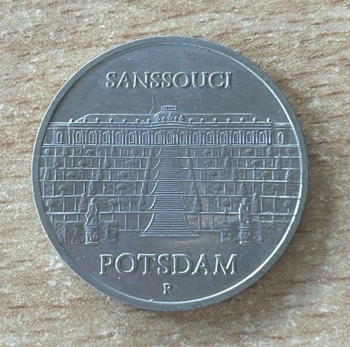 DDR 5 Mark 1986 Sanssouci Potsdam Gedenkmünze