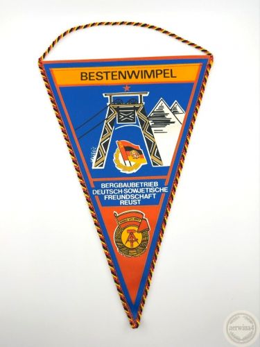 DDR Bestenwimpel Bergbaubetrieb DSF Reust Ehren des X. Parteitages der SED