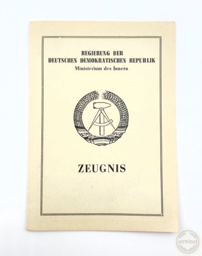 DDR MdI Volkspolizei Zeugnis Qualifizierungslehrgang Kompaniechefs Dresden 1963