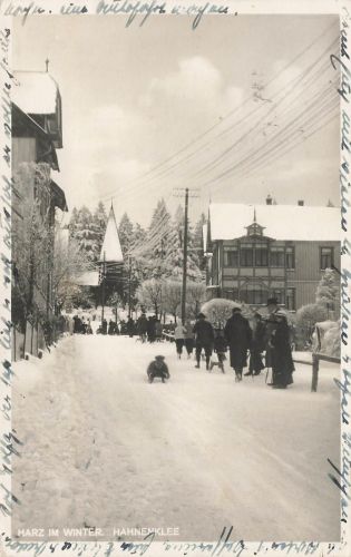 AK Hahnenklee Harz im Winter Niedersachsen 1933 gelaufen Postkarte