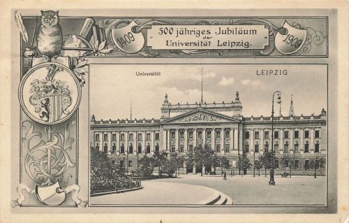 AK Leipzig Universität Sachsen 1909 Postkarte