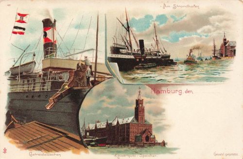 AK Hamburg Strandhafen Kaiserqualspeicher Hamburg 1939 gelaufen Postkarte