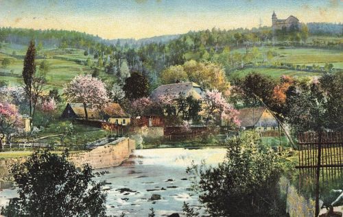 AK Petersdorf Piechowice Zacken Schlesien Riesengebirge 1908 gelaufen Postkarte