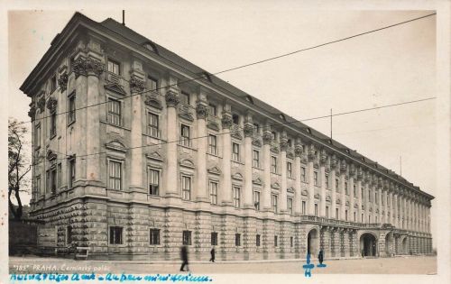 AK Prag Praha Černínský palác Palais Czernin Böhmen 1939 gelaufen Postkarte