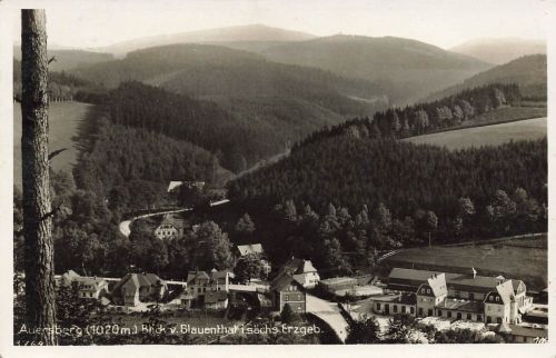 AK Auersberg Blick Sächsisches Erzgebirge Sachsen 1933 gelaufen Postkarte