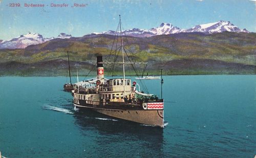 AK Rorschach Bodensee Dampfer Rhein Schweiz 1928 gelaufen Postkarte