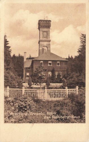 AK Annaberg Pöhlberg Pöhlberghaus Sachsen Erzgebirge 1928 gelaufen Postkarte