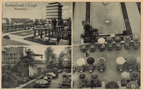 AK Reichenbach Wasserturm Sachsen Vogtland ungelaufen Postkarte
